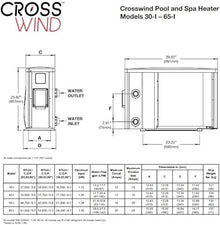Raypak Crosswind Model 30i Heat/Cool Pool Heat Pump 28K BTU Black