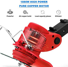 Cordless String Trimmer Small Household Lawn Mower Electric Grass Cutter Retractable Rod Equipped with Lithium Battery Charger for Lawn Yard Garden Shrub Trimming and Pruning (24TV/8000mAh Battery*1)