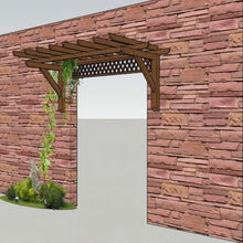 Wood Window Awning Door Canopy Patio Shelter Wall Mounted, Grapes Vines Trellis Heavy Duty, Garden Arbors for Outdoor Yard Balcony(Brown,6.56ft L x 4.26ft W)