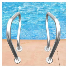 Pool Handrail Pool Stair Rail Pool Railings Stainless Steel Pools Grab Rail Safety Handle, Stair Railing for Indoor Outdoor Inground Swimming Pools(2 pcs)