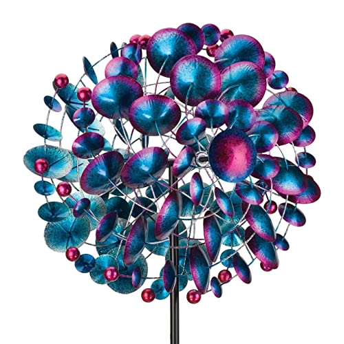 Regal Art & Gift Wind Spinner, Outdoor Metal Kinetic Yard Art with Stake