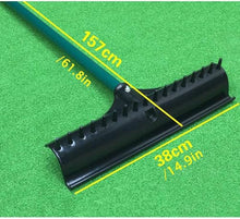 Level Lawn, Golf Sand Bunker Rake, Plastic Shank Aluminum Rod Heavy Duty Soil Lawn Leveler Tool Stainless Steel Lawn Push for Yard Golf