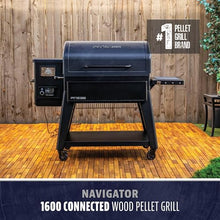 PIT BOSS 1600 Navigator Series WiFi & Bluetooth Wood Pellet Grill & Smoker, Flame Broiler and Touchscreen Controller, 1,593-Sq. in. Cook Space, 180°F to 500°F Temp Range, Meat Probe, 30 lb. Hopper