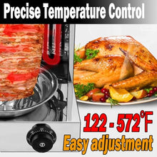 TREEYX Electric Grill Machine 3000W Vertical Kebab Grill 50-300℃ Vertical Rotisserie Oven Electric Grill Countertop Gyro Grill Machine