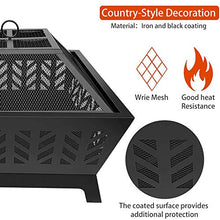 KOMFGT Outdoor Fire Pits,with Fireplace Poker 26 Inch Fire Bowl,Portable Wood Burning Fire Pit