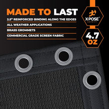 Xpose Safety Privacy Fence Screen 5’ x 50’ (24 Pack) – Heavy Duty Black Mesh with 90% Visibility Block, UV Protection – Includes Cable Ties – for Garden, Yard, Nursery, Kennel, Dog Run, Greenhouse