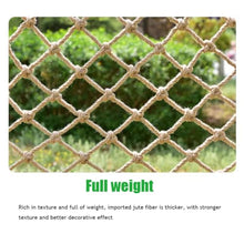 Hemp Rope Net Kids Climbing Safety Net Child Safety Rope Netting Balcony Stairs Fence Garden Playground Protection Heavy Duty Net Indoor And Outdoor Decor Rope Net, Rope Thickness 6mm Mes(Size:10x14m)