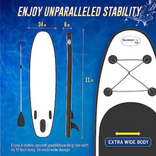 Blue Water Toys Inflatable Stand Up Paddle Board Kit Black