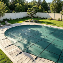 FENNIDICE Custom Size Mesh Swimming Pool Cover with Springs and Anchors