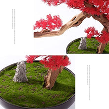 Artificial Bonsai Red Artificial Bonsai Pine Tree Welcome Pine Bonsai Ornament Ceramic Potted Plant Modern Luxury Office Living Room Corridor Decoration for Home Office