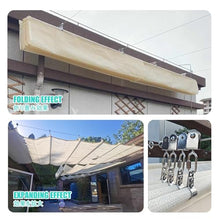 HBOOMOEM Sliding Wave Shade，Retractable Waterproof Shade Sail，U Shape Replacement Awning，Pergola Shade Cover Retractable，Suitable For Backyard, Outdoor Party, Garden, Gazebo, Deck.(W:2.5m/8.2ft*L:14m/