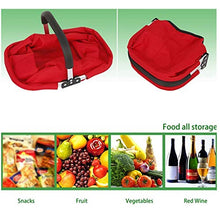 GAAHRQQQ Shopping Basket Folding Portable Shopping Basket Storage Fruit Basket Picnic Basket
