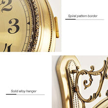 saditesdk Wall Clock, American Metal Double-Sided Clock Wall-Mounted Garden Outdoor Decorative Clock Two-Sided Design Mute Clock Living Room Mute Clock for Indoor Use，