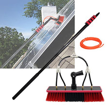 TOOJUN Window Cleaner Telescopic Cleaning Brush Water Fed Pole Kit 12-36ft Photovoltaic Panel Cleaning Tool with Angle Regulator and 4 Water Pores,9m/30ft