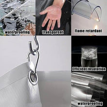 YPIOUREN Outdoor Curtains With Zipper, Transparent Waterproof Tarpaulin Curtains,Gazebo Tarpaulin Side Panel With Zipper Door, PVC Clear Waterproof Tarpaulin Side Panels, For Patio(10x20m/32.81x65.62f