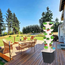 BTURYT Indoor Hydroponic Growing Tower Growing Vertical Growing Tower 6 Layers 30 Plant Sites with Pump and Mobile Water Tank // 1 Piece