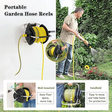 Hose Reel Cart, Wall Mounted Garden Hose Reel, Portable Outdoor Hose Storage Rack with Hose Pipe