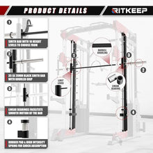 RitKeep Fitness PMAX 5600 Smith Machine 6-in-1 Home Gym Black&Red