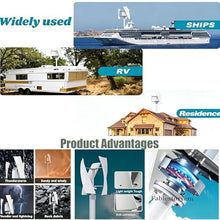 3000W Industrial Vertical Wind Power Generator with MPPT Regulator, 3 Phase AC Output 12V/24V/48V Wind Turbine for Off-Grid Cabin Remote Area Power Supply 12V