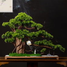 YXIANG56Q Fake Plants Large Artificial Bonsai Tree Entryway Living Room Ornaments Welcome Pine Fake Plants Bonsai Tree