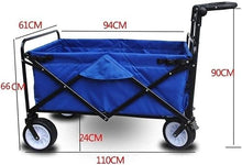 DUANZEYUQA Folding Wagon Garden Cart Foldable Garden Trolley Beach Wagon Pull Wagon Hand Cart Folding Trolley Outdoor Camping Handling Portable Push-Pull Truck