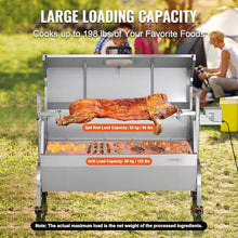 VEVOR 46 Inch Electric Rotisserie Grill with Hooded Cover, 198Lbs Capacity, Stainless Steel, Upgrade