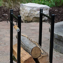 DJVHSRI Firewood Rack Heavy-Duty Wrought Iron Log Storage Heavy-Duty Firewood Logs and Wood Holder Fireplace Accessory Holder Log Holder Log Rack,