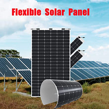 JKSVTF Solar Panel Kit,Flexible Solar Panel 370 Watt Monocrystalline Semi Flexible Bendable Mono Off Grid Charger for Marine RV Cabin Van Car