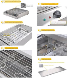 YIJIEHH Barbecue Grill | Tabletop Electric Grill for Barbecue Plate | Coated Round Non-Stick Uniform Heat Conduction Outdoor Stoves, Kitchen Stove, Electric Cooktop Loupsiy-Jpx D282