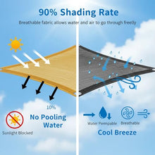 LCYGHA 36 x 38 FT Sun Shade Sail Rectangle Outdoor Canopy UV Block Sunshades for Patio, Shade Cloth for Backyard Porch Deck Garden Pergola Cover, Yellow