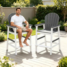 OTSUN Tall Adirondack Chairs Set of 6, Bar Height Outdoor Chairs