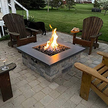 Spotix HPC Square Match Lit Fire Pit Burner Kit with 24x24-Inch Stainless Steel Burner and 30x30-Inch Flat Pan, Natural Gas, Polished Chrome, with Flange, Key, Valve, Flex Line and Fittings