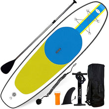 Blue Water Toys Portable Inflatable Stand Up Paddle Board Kit Turquoise/Yellow
