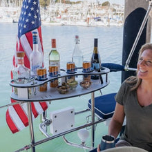 MAGMA T10-539 Boat Party Table with Rail Mount, HDPE Serving Station