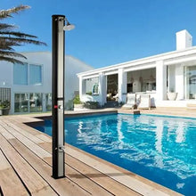 Xoiasth Solar Heated Shower, Freestanding Garden Pool Shower with Shower Head and Foot Washer Tap, for Poolside Pool Spa Backyard Beach