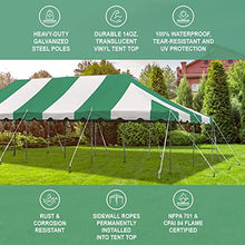 Party Tents Direct 20'x40' Weekender Canopy Pole Tent with Sidewalls Green