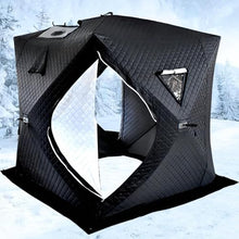 QITUJOUR Outdoor Sauna Tent for 3-5 People, Insulated Ice Fishing Tent, Heat Insulating and Windproof, Portable Ice Fishing Shanty Ice House for Home Garden, Other Locations, Camping