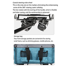 Folding Camping Wagon Collapsible Beach Garden Trolley Cart Heavy Duty Utility Garden Yard Folding Cart with Side Pocket Cup Holders Carry Bag ()
