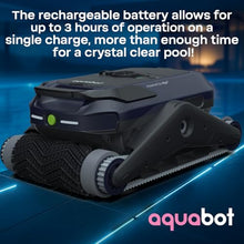 BWT AQUABOT Cordless Robotic Pool Cleaner, Automatic Pool Vacuum Robot with Dual Radar AI Path Planning, Wall & Waterline Scrubbing, 3-Hr Battery Runtime, for Inground & Above Ground Pools Up to 50ft
