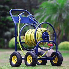 Portable Hand-Push Hose Cart with Spray Gun,Heavy Duty Garden Hose Reel with3/4 in Hose for Agricultural Irrigation,Car Cleaning,100m