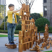penepico Mega Outdoor Carbonized Wooden Building Blocks Set 54 pcs Jumbo Set