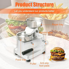 VYUJHNBG 4/5/6-Inch Stainless Steel Burger Press - Commercial Patty Maker for Perfectly Formed Hamburgers - Heavy-Duty Hamburger Smasher for Grill & BBQ
