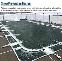 Heavy Duty Round Pool Cover Winter,In-Ground Swimming Pool Safety Cover,Green Mesh,5ft/6ft/7ft/8ft/10ft/12ft/14ft/15ft/18ft/24ft Large,Custom Size (Size : 18ft/5.5m)