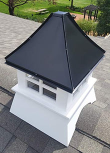 Accentua Laguna Cupola 20 in. Square 32 in. High White with Black Aluminum Roof