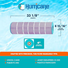 Hurricane Filters 4 Pack HF8418-01P Platinum Purple Spa Filter Cartridge - Replacement for PJANCS200, Unicel C-8418, Filbur FC-0823, Jandy Industries CS 200