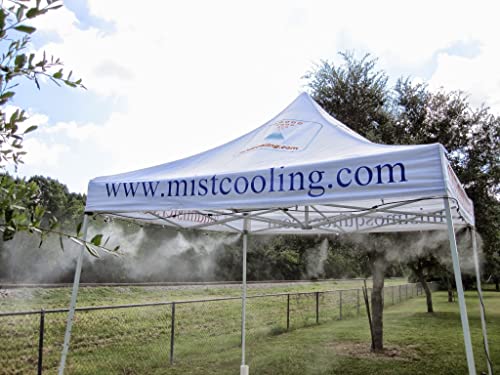 Misting Tent - Tent with Mist System - for Outdoor Events - with Low Pressure Misting System- Easy to Set-Up (White)