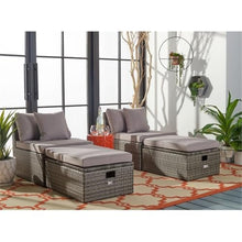 SAFAVIEH Outdoor Pramla 2-Piece Sette Set, Grey PAT7515B