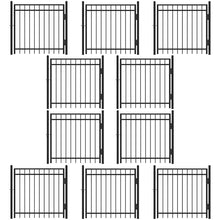 Fencer Wire Heavy Duty Flat Top Fence Gate 4FT x 4FT Black