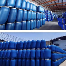 DIROVO Rain Barrels Large Blue Plastic Water Storage Barrel with Locking Lid & Latch Ring, Food Grade Industrial Portable Tank,for Long-Term Emergency, Camping & RV(200L)