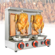 LwiftGal Gas Kebab Machine,360 ° Rotating Rotisserie Oven,Barbecue Cookware Machine,Vertical Doner Kebab Grill Machine,Barbecue Cookware Machine for Restaurant,Silver-L